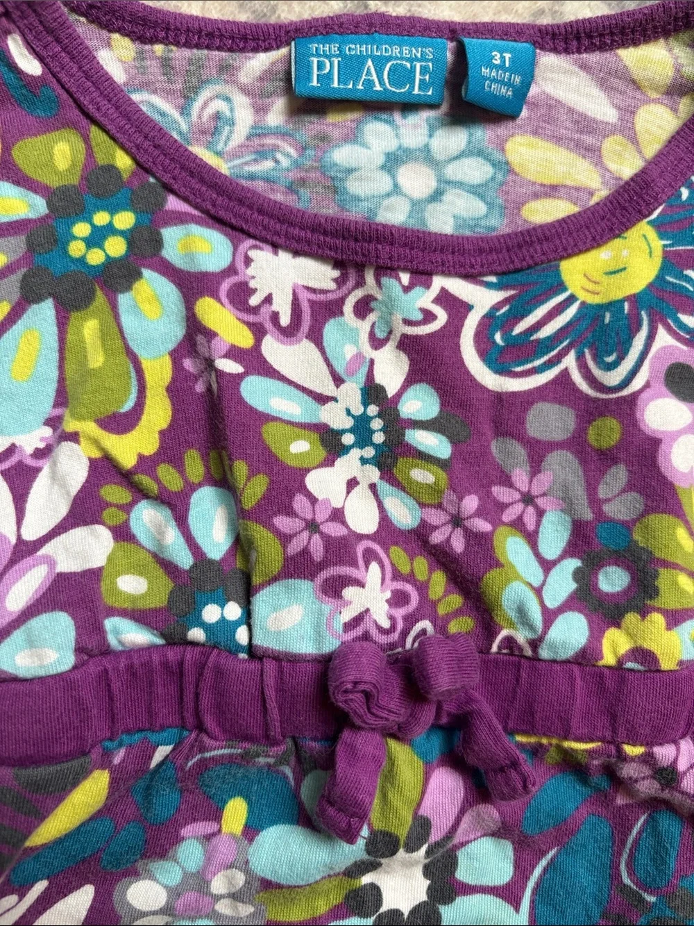 The Children's Place Purple Floral Long-Sleeve Dress for Kids